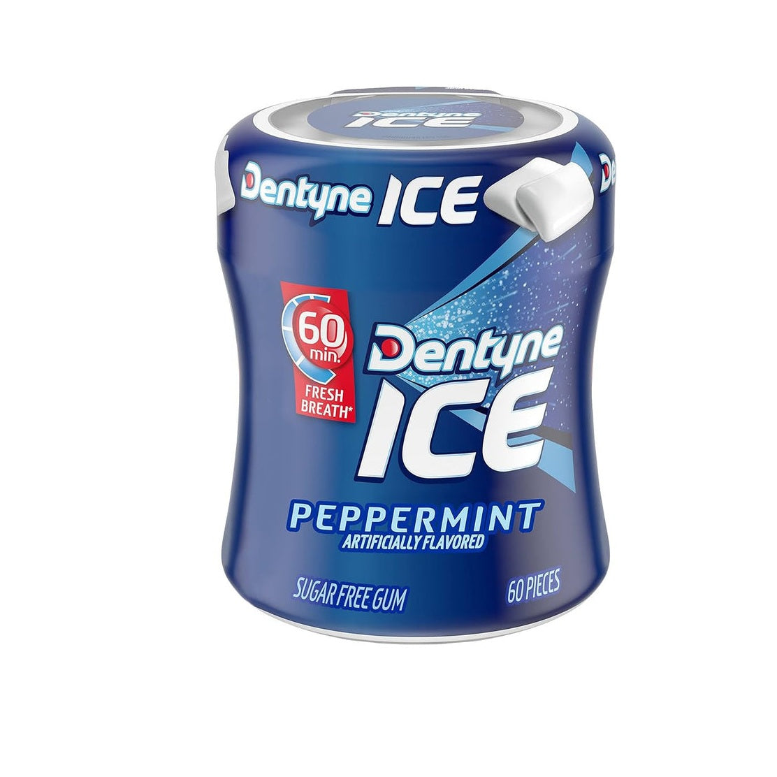 Dentyne Ice Gum Sugar Free Peppermint Bottles, 60 Ea, 4 Pack